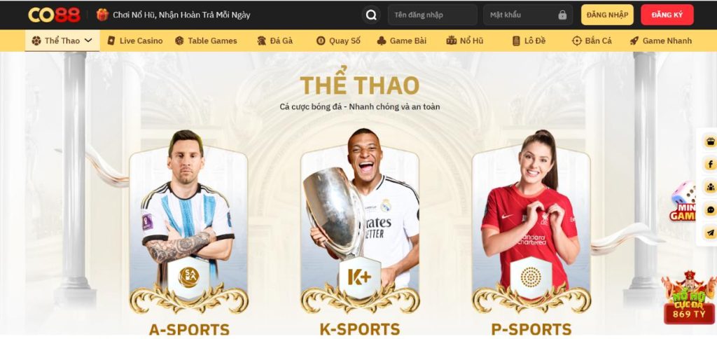 Tổng quan về thể thao CO88 và điểm khác biệt vượt trội